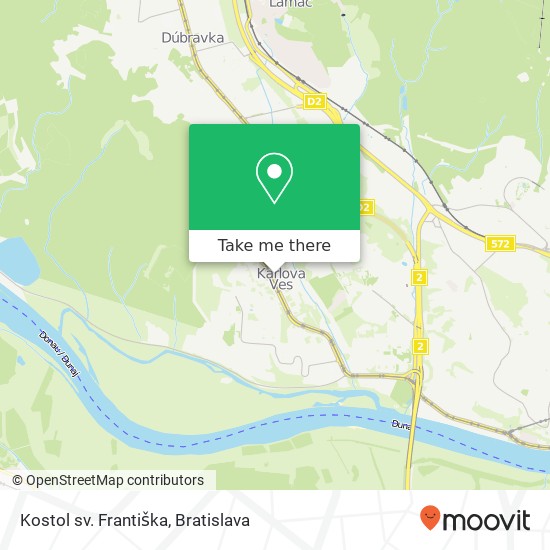 Kostol sv. Františka mapa