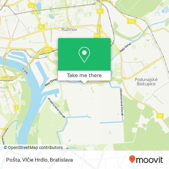 Pošta, Vlčie Hrdlo mapa