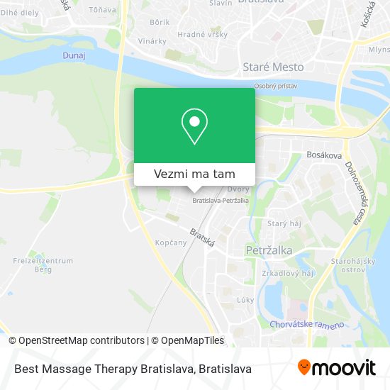 Best Massage Therapy Bratislava mapa