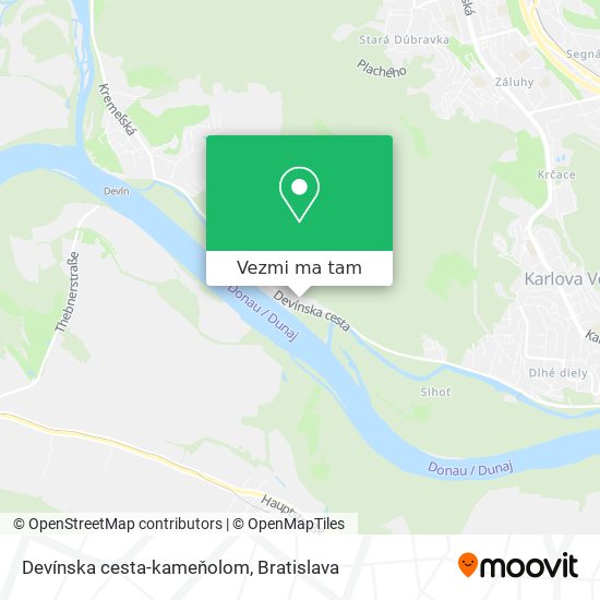 Devínska cesta-kameňolom mapa