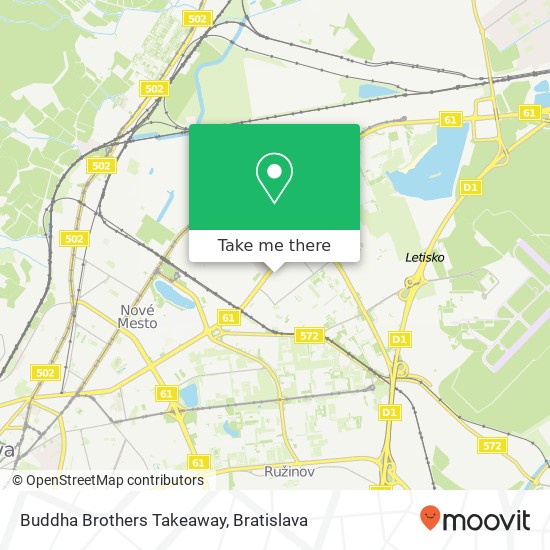 Buddha Brothers Takeaway mapa