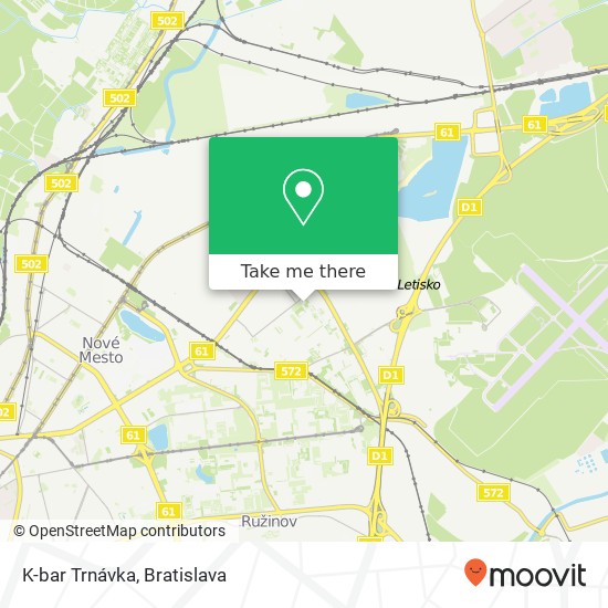 K-bar Trnávka mapa