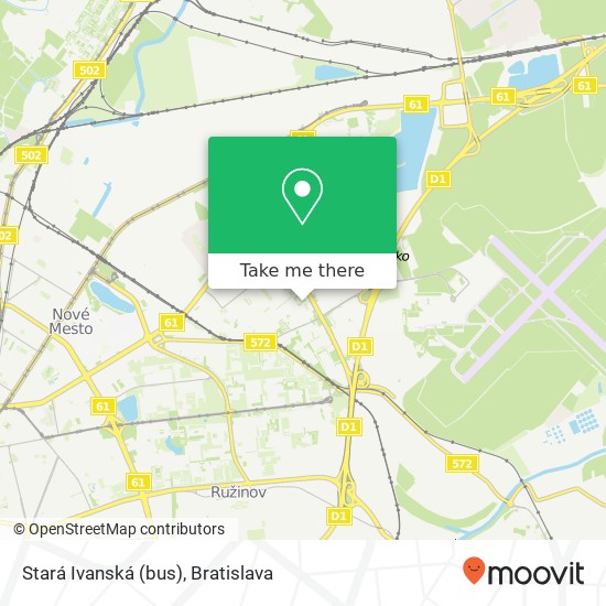 Stará Ivanská (bus) mapa