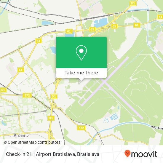 Check-in 21 | Airport Bratislava mapa