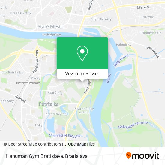 Hanuman Gym Bratislava mapa