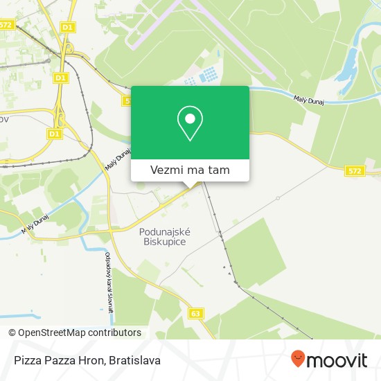 Pizza Pazza Hron mapa