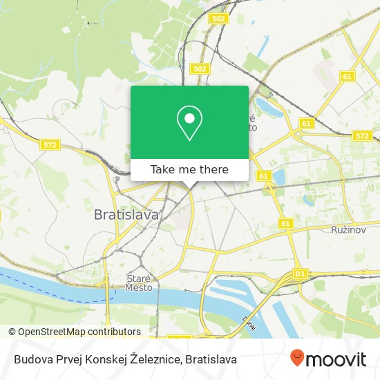 Budova Prvej Konskej Železnice mapa