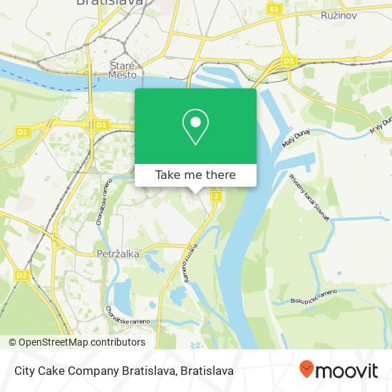 City Cake Company Bratislava mapa