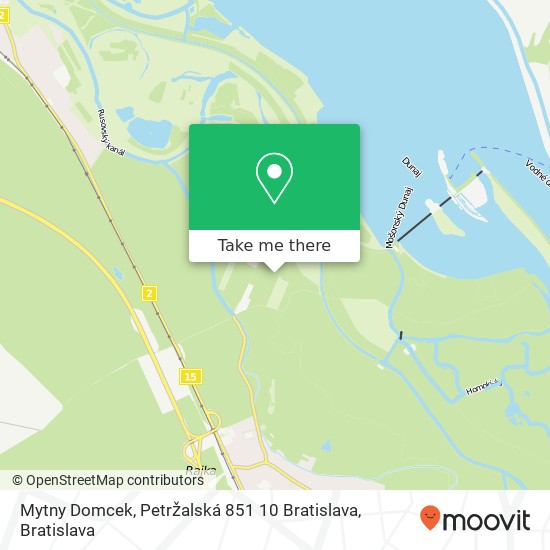 Mytny Domcek, Petržalská 851 10 Bratislava mapa