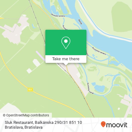 Sluk Restaurant, Balkánska 290 / 31 851 10 Bratislava mapa