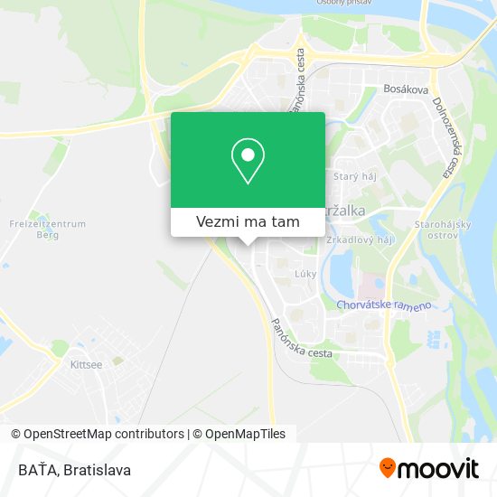 BAŤA mapa