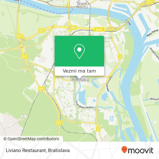 Liviano Restaurant, Kutlíkova 17 851 02 Bratislava mapa