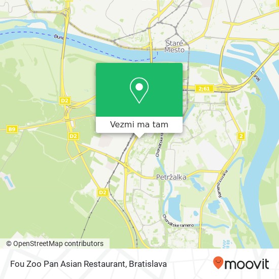 Fou Zoo Pan Asian Restaurant, Ševčenkova 34 851 01 Bratislava mapa