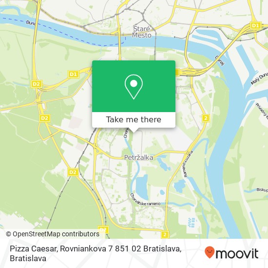 Pizza Caesar, Rovniankova 7 851 02 Bratislava mapa