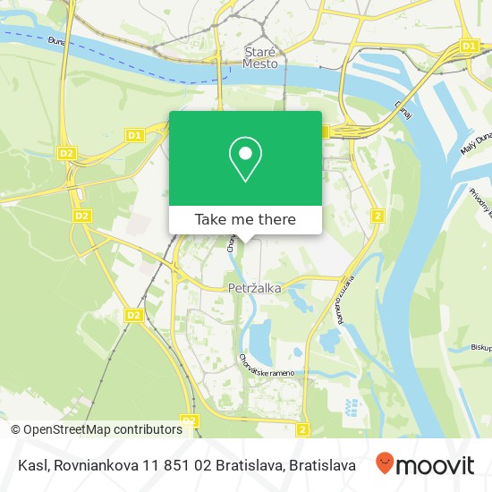 Kasl, Rovniankova 11 851 02 Bratislava mapa