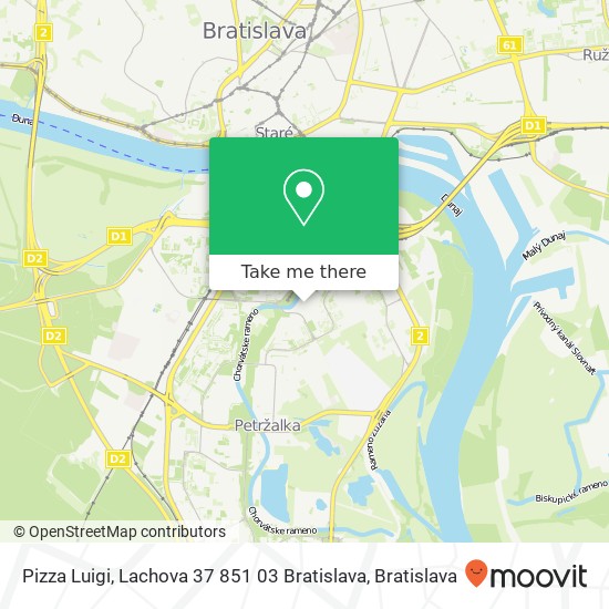 Pizza Luigi, Lachova 37 851 03 Bratislava mapa