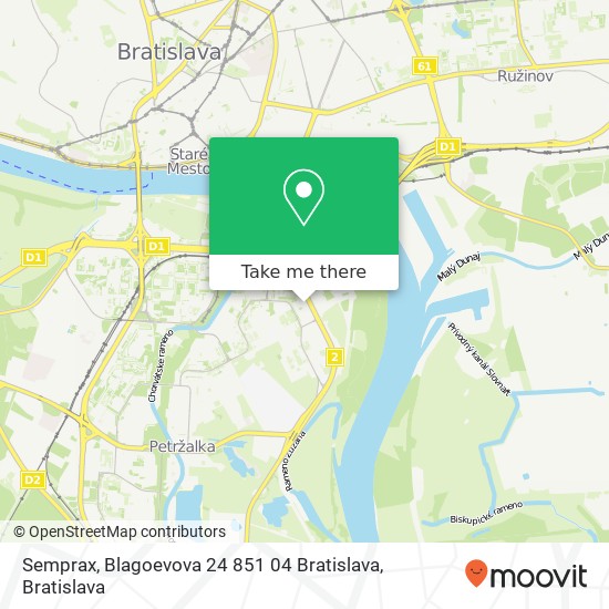 Semprax, Blagoevova 24 851 04 Bratislava mapa