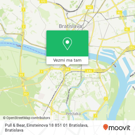 Pull & Bear, Einsteinova 18 851 01 Bratislava mapa