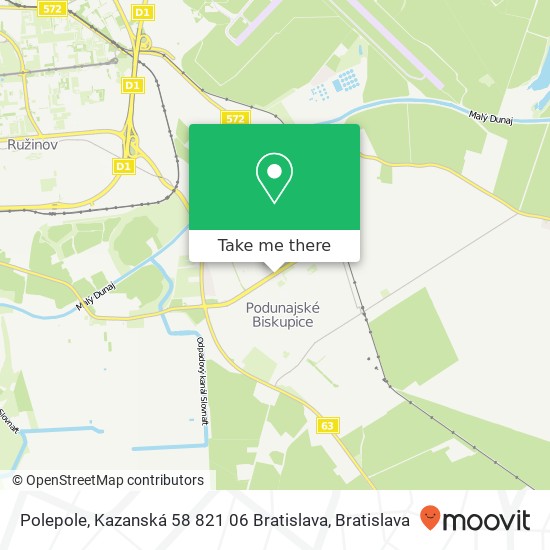 Polepole, Kazanská 58 821 06 Bratislava mapa