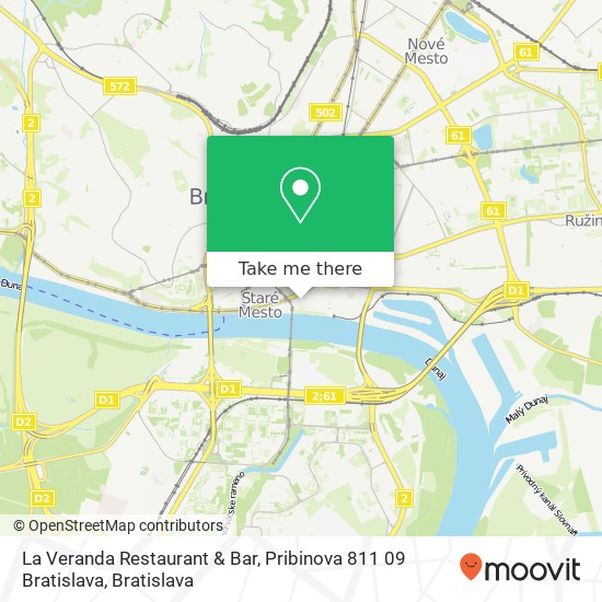 La Veranda Restaurant & Bar, Pribinova 811 09 Bratislava mapa