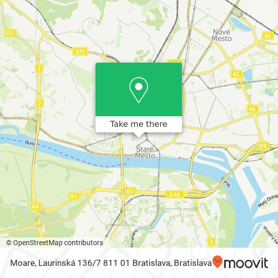 Moare, Laurinská 136 / 7 811 01 Bratislava mapa