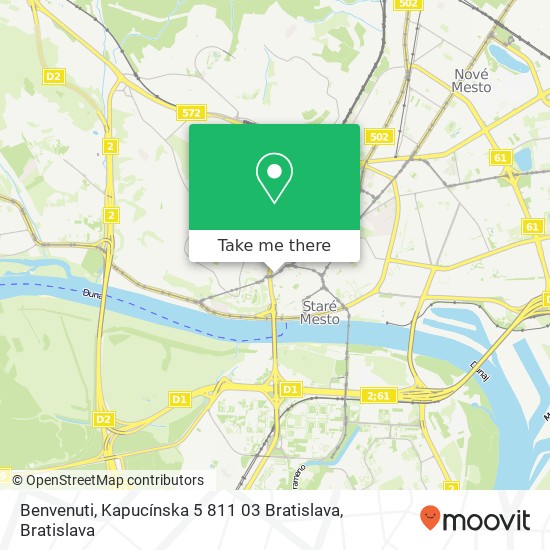 Benvenuti, Kapucínska 5 811 03 Bratislava mapa