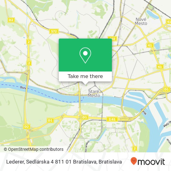 Lederer, Sedlárska 4 811 01 Bratislava mapa