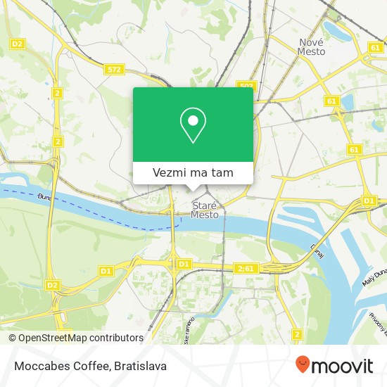 Moccabes Coffee, Laurinská 5 811 01 Bratislava mapa
