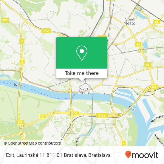 Exit, Laurinská 11 811 01 Bratislava mapa