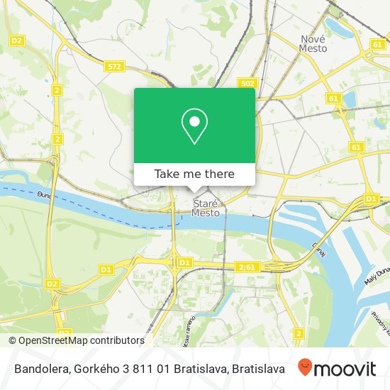Bandolera, Gorkého 3 811 01 Bratislava mapa