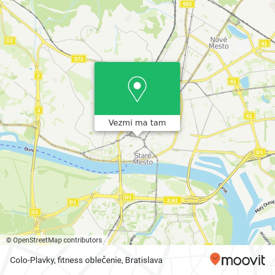 Colo-Plavky, fitness oblečenie, Námestie SNP 30 811 01 Bratislava mapa