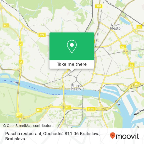 Pascha restaurant, Obchodná 811 06 Bratislava mapa