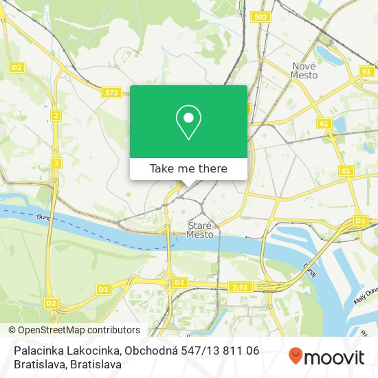 Palacinka Lakocinka, Obchodná 547 / 13 811 06 Bratislava mapa