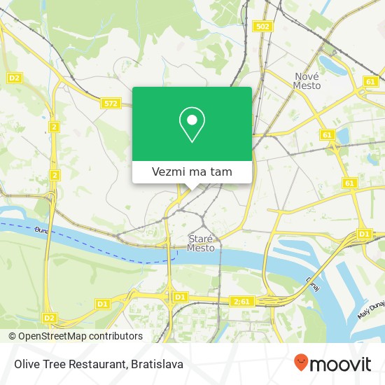 Olive Tree Restaurant, Vysoká 14 811 06 Bratislava mapa