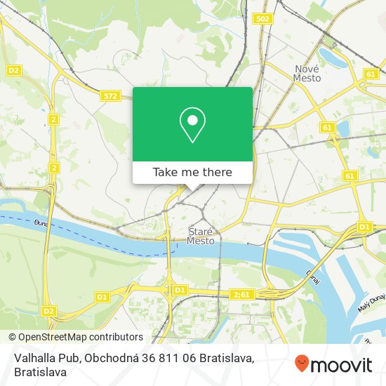 Valhalla Pub, Obchodná 36 811 06 Bratislava mapa