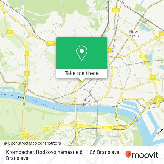 Krombacher, Hodžovo námestie 811 06 Bratislava mapa