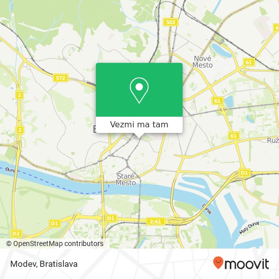 Modev, Špitálska 53 811 08 Bratislava mapa