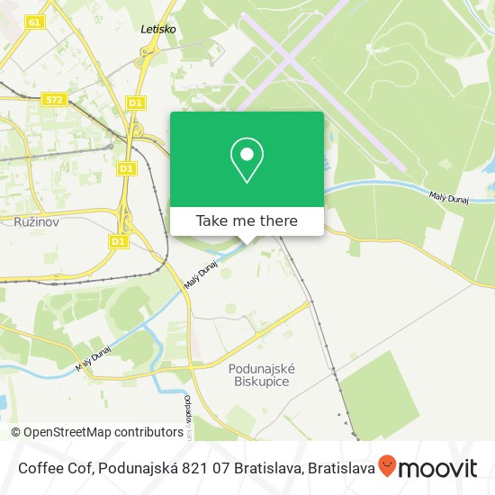 Coffee Cof, Podunajská 821 07 Bratislava mapa