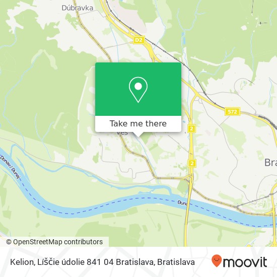 Kelion, Líščie údolie 841 04 Bratislava mapa