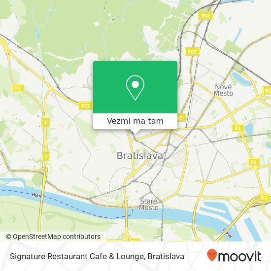 Signature Restaurant Cafe & Lounge, Žabotova 2 811 04 Bratislava mapa