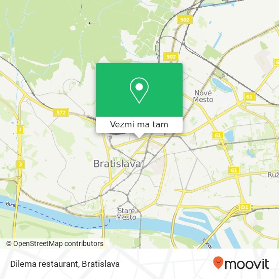 Dilema restaurant, Šancová 70 811 05 Bratislava mapa