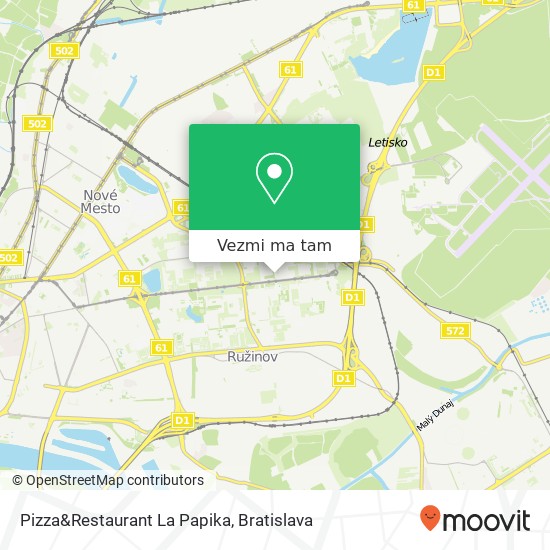 Pizza&Restaurant La Papika mapa
