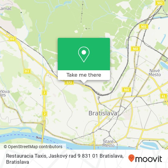 Restauracia Taxis, Jaskový rad 9 831 01 Bratislava mapa