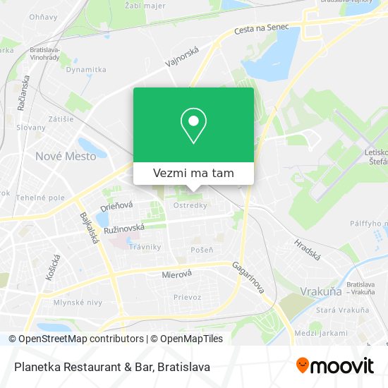 Planetka Restaurant & Bar mapa