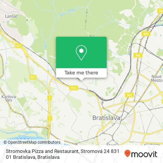 Stromovka Pizza and Restaurant, Stromová 24 831 01 Bratislava mapa