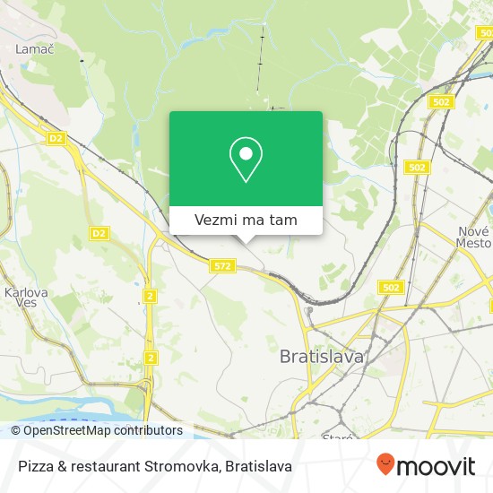 Pizza & restaurant Stromovka, Stromová 3268 / 24 831 01 Bratislava mapa