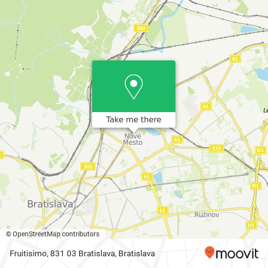 Fruitisimo, 831 03 Bratislava mapa