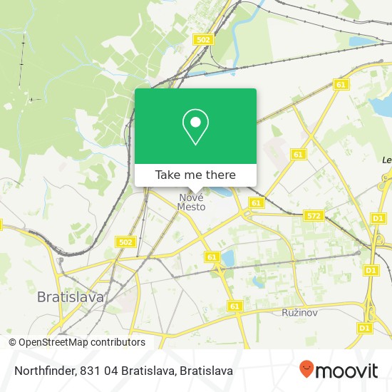 Northfinder, 831 04 Bratislava mapa