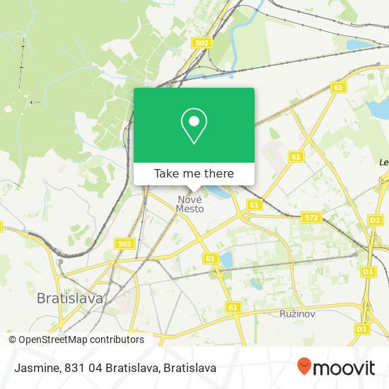 Jasmine, 831 04 Bratislava mapa