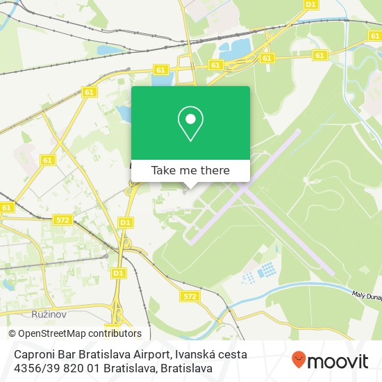 Caproni Bar Bratislava Airport, Ivanská cesta 4356 / 39 820 01 Bratislava mapa